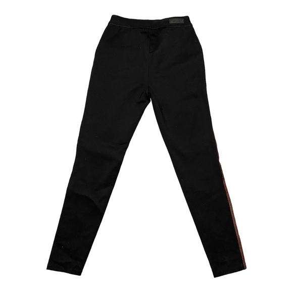 BLANKNYC Pull On Legging Two Tone Leather Burgundy Suede Front Black Back - Picture 7 of 7